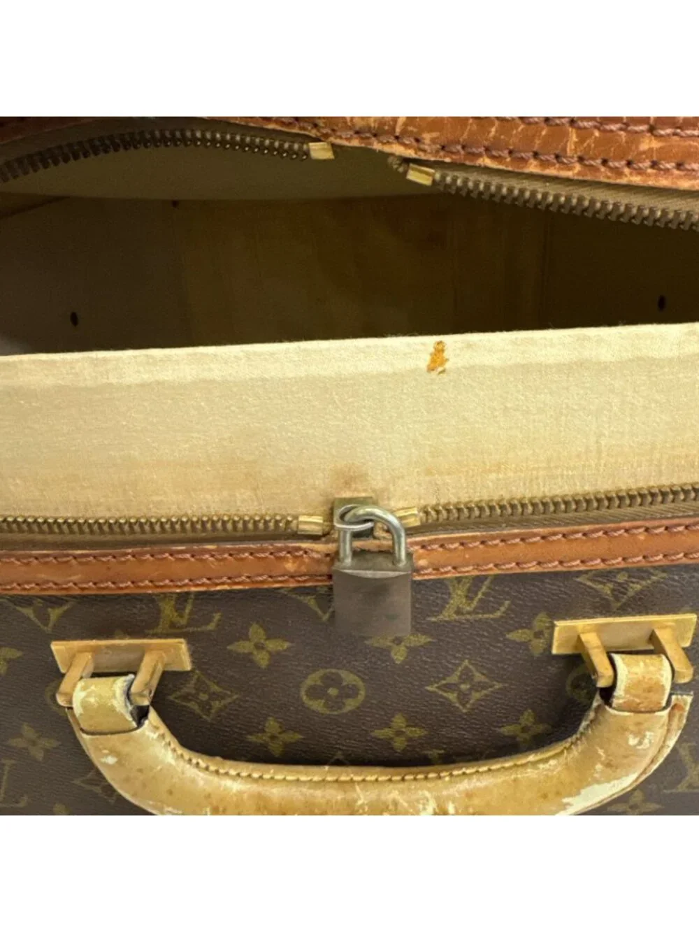 Louis Vuitton Stratos Mini Trunk Case Monogram Canvas Leather Brown